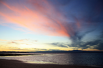 colors of sunrise in Tambobong Beach, Dasol