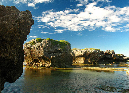 coral rocks and tide pools in Pangil, Currimao, Ilocos Norte