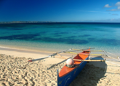outrigger boat on Saud Beach, Pagudpud, Ilocos Norte